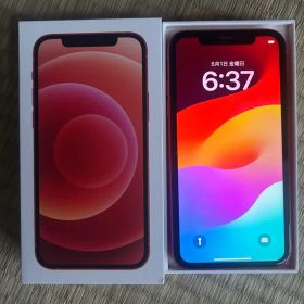 Apple iPhone 12 レッド 赤色本体 充電ケーブル付き