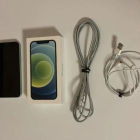 iPhone12グリーン 128GB SIMフリー 箱、充電ケーブル2本付き