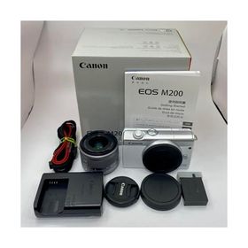 Canon ミラーレス一眼カメラ EOS M200 標準ズームキット ホワイト EOSM200WH-1545ISSTMLK