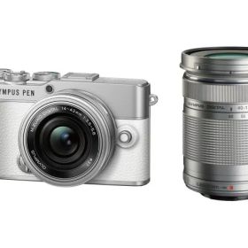 【ポイント10倍】 オリンパス デジタル一眼カメラ OLYMPUS PEN E-P7 EZダブルズームキット [ホワイト] [タイプ：ミラーレス 画素数：2177万画素(総画素)/2030万画素(有効画素) 撮像素子：フォーサーズ/4/3型/LiveMOS 重量：289g] 【P10倍】