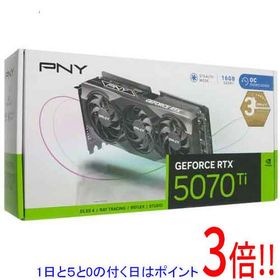 【1日と5.0のつく日、18日はポイント3倍！】【中古】PNY GeForce RTX 5070 Ti 16GB Overclocked Triple Fan VCG5070T16TFXPB1-O PCIExp 16GB 元箱あり