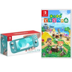 【即納新品/保証書印なし/ソフト付】任天堂 Nintendo Switch Lite ターコイズ 本体 +あつまれどうぶつの森 ソフト +マイクロファイバークロス【3点1セット】