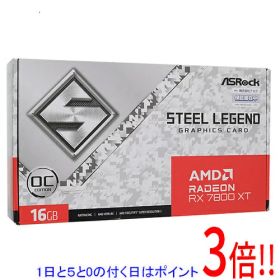 【1日と5.0のつく日、18日はポイント3倍！】【中古】ASRock グラボ Radeon RX 7800 XT Steel Legend 16GB OC PCIExp 16GB 元箱あり