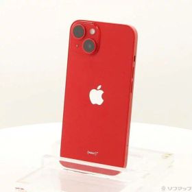 【中古】Apple(アップル) iPhone14 128GB プロダクトレッド MPV93J／A SIMフリー 【198-ud】