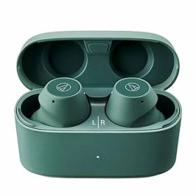 【中古】［非常に良い］audio-technica オーディオテクニカ ワイヤレスイヤホン ノイズキャンセリング ATH-CKS30TW+(GR) エバーグリーン