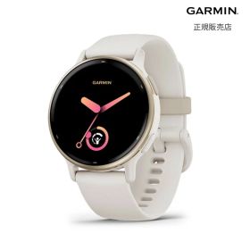 【マラソン期間限定 当選で最大100%ポイントバック】GARMIN vivoactive 5 Ivory / Cream Gold ヴィヴォアクティブ5 010-02862-41 GPS スマートウォッチ メンズ レディース フィットネス 腕時計 男女兼用 ランニング