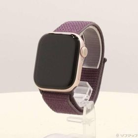 〔中古〕Apple(アップル) 〔展示品〕 Apple Watch Series 10 GPS 42mm ローズゴールドアルミニウムケース プラムスポーツループ〔198-ud〕