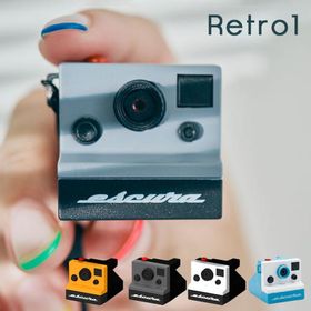 デジタルミニカメラ ESCURA Retro1｜トイカメラ レトロ エモい 写真 動画 撮影 15g 超軽量 手のひらサイズ キーホルダー バックチャーム デジカメ