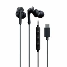 オーディオテクニカ ATH-CKS330C BK イヤホン 有線 1.2m マイク付き USB Type-C 重低音 カナル型 PC Windows Mac Android ブラック