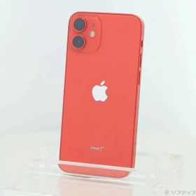 【中古】Apple(アップル) iPhone12 mini 64GB プロダクトレッド MGAE3J／A SIMフリー 【251-ud】