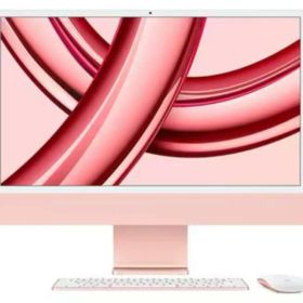 Apple iMac 24インチ Retina 4.5Kディスプレイモデル MQRT3J/A [ピンク],「M3」チップ（8コアCPU・10コアGPU）, 24型 4.5K Retinaディスプレイ 展示品