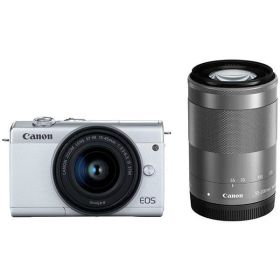 CANON キヤノン ミラーレス 一眼 カメラ EOS M200 ダブルズームキット ホワイト【ラッピング対応可】
