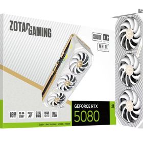 Synology ZOTAC GAMING GeForce RTX 5080 SOLID OC White 16GB GDDR7 (RTX5080SOLIDOCW16G/ZT-B50800Q-10P)