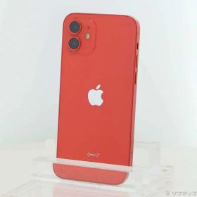 【中古】Apple(アップル) iPhone12 64GB プロダクトレッド MGHQ3J／A SIMフリー 【198-ud】