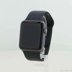 【中古】Apple(アップル) Apple Watch Series 3 GPS 42mm スペースグレイアルミニウムケース ブラックスポーツバンド 【247-ud】