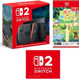 【新古品（未使用品）】【即納】Nintendo Switch 2(日本語・国内専用) ＋ ぽこ あ ポケモン -Switch2 特典 Nintendo Switch 2 ロゴデザイン マイクロファイバークロス 同梱