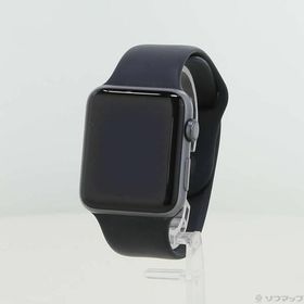 〔中古〕Apple(アップル) Apple Watch Series 3 GPS 42mm スペースグレイアルミニウムケース ブラックスポーツバンド〔247-ud〕