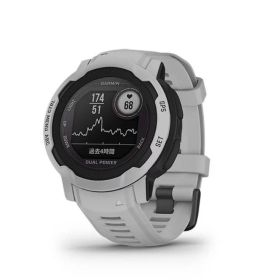 GARMIN(ガーミン) Instinct 2 Dual Power Mist Gray 直径45mm Suica対応 タフネスアウトドア GPS ウォッチ 小