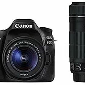 【中古】Canon デジタル一眼レフカメラ EOS 80D ダブルズームキット EF-S18-55 IS STM/EF-S55-250 IS STM付属 EOS80D-WKIT