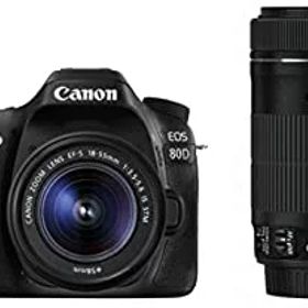 【中古】 Canon キャノン デジタル一眼レフカメラ EOS 80D ダブルズームキット EF-S18-55 IS STM/EF-S55-250 IS STM付属 EOS80D-WKIT