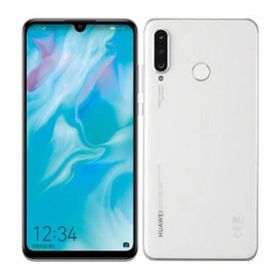 【中古】【安心保証】 HUAWEI P30 lite Premium HWV33[128GB] au パールホワイト