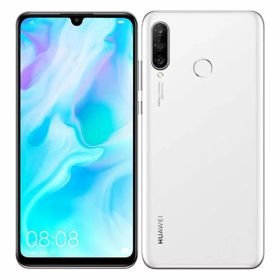 【中古】【安心保証】 HUAWEI P30 lite MAR-LX2J[64GB] SIMフリー パールホワイト mineo版