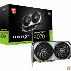 【最大1000円クーポン】MSI GeForce RTX 4070 VENTUS 2X E 12G OC 2ファン コンパクトサイズ グラフィックスカード VD8664