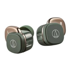 オーディオテクニカ ATH-SQ1TW2NC GR ワイヤレスヘッドホン アクティブノイズキャンセリング搭載 ワイヤレス充電対応 フォレストグリーン