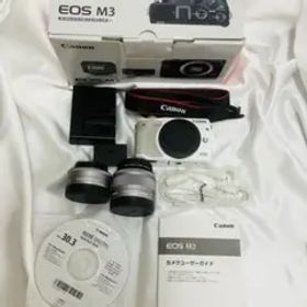 美品 Canon EOS M3 ミラーレス一眼 ダブルレンズキット ホワイト