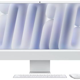 Apple iMac 24インチ Retina 4.5Kディスプレイモデル Nano-textureガラス M4チップ 10コアGPU , 256GB SSD, 16GBメモリ, MD3H4J/A [シルバー] 展示品