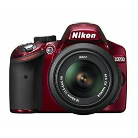 Nikon デジタル一眼レフカメラ D3200 レンズキット AF-S DX NIKKOR 18-55mm f/3.5-5.6G VR付属 レッド D3200LKRD(デジタル一眼)