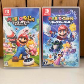 ニンテンドウ(任天堂)のマリオ+ラビッツ キングダムバトル & ギャラクシーバトル 2点 まとめ売り(家庭用ゲームソフト)
