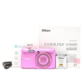＜並品＞ Nikon デジタルカメラ COOLPIX S3600 8倍ズーム 2005万画素 アザレアピンク