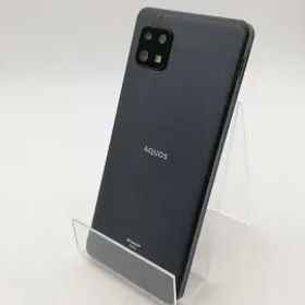 【中古】SHARP au 【SIMフリー】 AQUOS sense6 ブラック 4GB 64GB SHG05【津田沼】保証期間１ヶ月【ランクB】