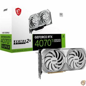 【最大1000円クーポン】MSI Gaming RTX 4070 Ti Super 16G Ventus 2X ホワイト OC グラフィックスカード (NVIDIA Super、256ビット、エクストリームクロック:2655MHz、16GB GDRR6X 21Gbps、HDMI/DP、Ada Lovelace Architecture)
