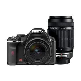 PENTAX デジタル一眼レフカメラ K-x ダブルズームキットブラック(中古品)