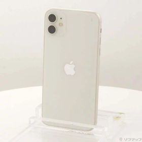 【中古】Apple(アップル) iPhone11 64GB ホワイト MWLU2J／A SIMフリー 【262-ud】