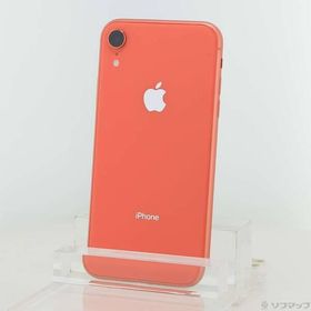 〔中古〕NTTドコモ iPhoneXR 64GB コーラル MT0A2J／A SIMフリー〔198-ud〕