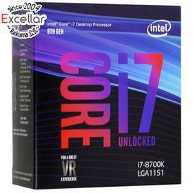 インテル(intel)のCore i7 8700K 3.7GHz LGA1151 95W SR3QR 元箱あり(PCパーツ) インテル(intel)のCore i7 8700K 3.7GHz LGA1151 95W SR3QR 元箱あり(PCパーツ)