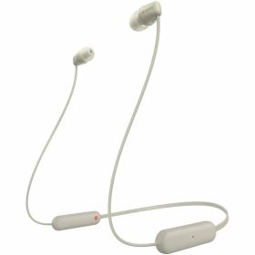 ソニー(SONY) ワイヤレスイヤホン WI-C100:Bluetooth対応/25時間スタミナ/IPX4防滴/DSEE搭載 ベージュ WI-C100 CZ 小