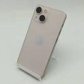 【中古】Apple 国内版 【SIMフリー】 iPhone 13 mini 128GB ピンク MLJF3J/A【広島】保証期間１ヶ月【ランクC】