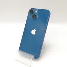 【中古】Apple docomo 【SIMフリー】 iPhone 13 mini 128GB ブルー MLJH3J/A【福岡天神】保証期間１ヶ月【ランクB】