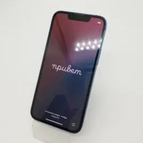 【中古】Apple SoftBank 【SIMフリー】 iPhone 13 mini 128GB ブルー MLJH3J/A【アリオ倉敷】保証期間１ヶ月【ランクB】