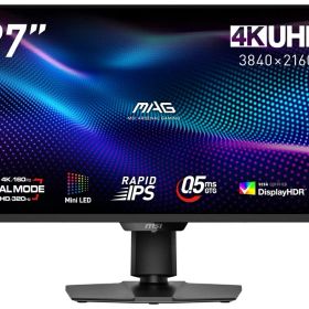 MSI｜エムエスアイ ゲーミング液晶ディスプレイ(27型/Mini LED・RAPID IPS/4K UHD 3840×2160/160Hz/0.5ms)(ブラック) MAGシリーズ MAG-274UPDF-E16M