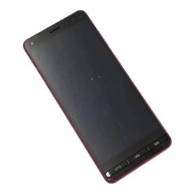 京セラ BASIO4 KYV47 ワインレッド スマートフォン本体