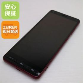 美品 BASIO4 ワインレッド スマホ 本体 白ロム 土日祝発送OK 07000