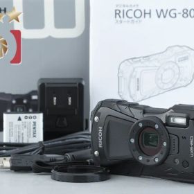 【中古】RICOH リコー PENTAX ペンタックス WG-80 ブラック 防水アクションカメラ シャッター回数僅少 元箱付き