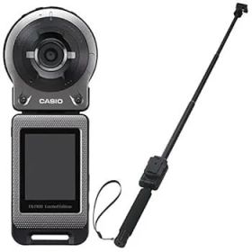 【中古】(非常に良い)CASIO EXILIM 限定モデル EX-FR10GYSET マルチアングルスティックセット 14.1M画素 カメラ部/コントロール部分離 フリースタイルカメラ 限定カラ