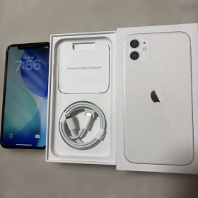 ↓↓iPhone11ホワイト未使用ケーブルSIMフリーバッテリー78%64G美品