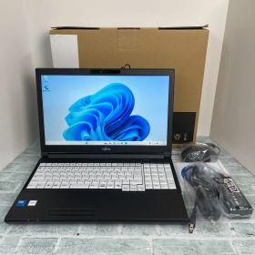 富士通 LIFEBOOK A5513/RX Intel Core 5 120U/16GB/SSD512GB/DVD 顔認証 15.6型 Wi-Fi 6E Windows11Pro 2024年モデル 中古美品 N8J1342